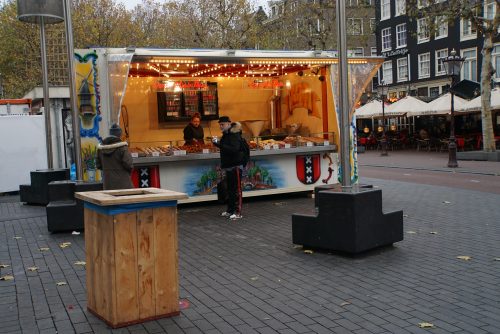 Het Rembrandtplein is helemaal klaar voor de schaatspret
