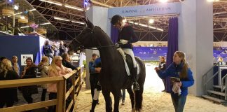 Britt Dekker te paard op Novotel Jumpertjes Kinderochtend Britt Dekker te paard op Novotel Jumpertjes Kinderochtend