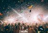 Confettipoppers en idyllisch kinderparadijs voor volwassenen tijdens winterversie Zandbakfestival Confettipoppers en idyllisch kinderparadijs voor volwassenen tijdens winterversie Zandbakfestival