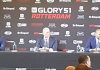 Relaxte persconferentie Badr Hari en Hesdey Gerges bij Schiphol Relaxte persconferentie Badr Hari en Hesdey Gerges bij Schiphol