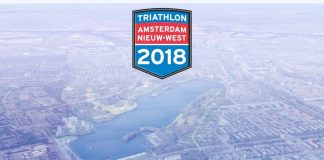Nederlandse topatleten in actie tijdens 13e Triathlon Amsterdam Nieuw-West