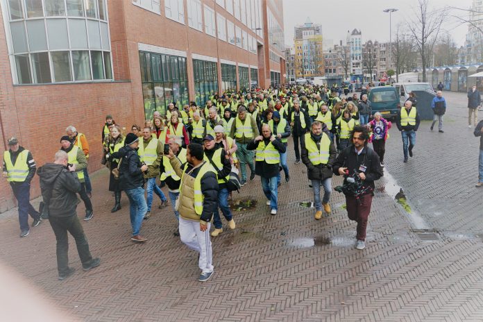 Gele hesjes zaterdagmiddag opnieuw in actie in Amsterdam