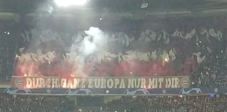 UEFA start nieuw onderzoek: wantoestanden van Ajax-fans tegen Bayern München UEFA start nieuw onderzoek: wantoestanden van Ajax-fans tegen Bayern München