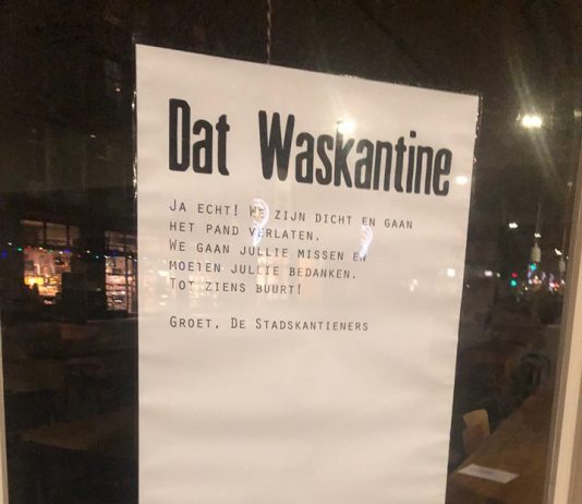 De Stadskantine in de Pijp gaat niet meer open De Stadskantine in de Pijp gaat niet meer open