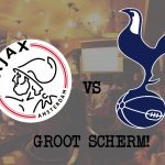 Ajax – Tottenham kijken op groot scherm in Amsterdam