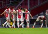 Ajax tegen Vitesse: Wat schreven de kranten? Vreugde bij Ajax na de goal van Antony. Foto credits: © Orange Pictures / Gerrit van Keulen