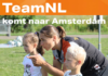 Korfbalvereniging Sporting West ontvangt Nederlands korfbal team in Westerpark Korfbalvereniging Sporting West ontvangt Nederlands korfbal team in Westerpark