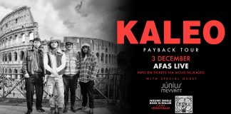 KALEO PRESENTEERT 'THE PAYBACK' TOUR IN AFAS LIVE OP DINSDAG 3 DECEMBER