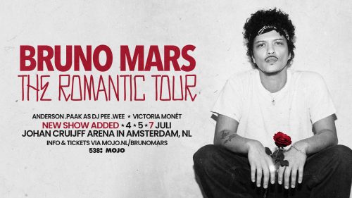 EXTRA SHOW BRUNO MARS IN JOHAN CRUIJFF ARENA